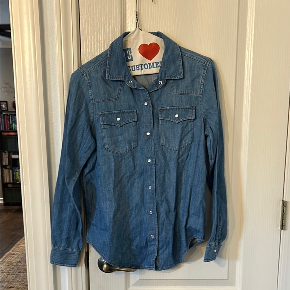 Old Navy Light Blue Denim Shirt